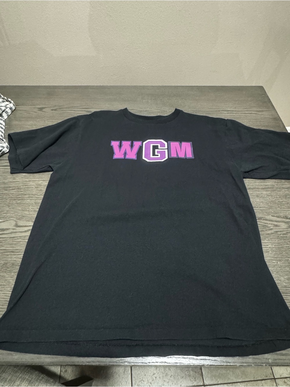 Black T-Shirt with Purple WGM Logo